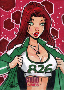 2023 5finity Squid Dames Sketch Card by Patrick Finch V2