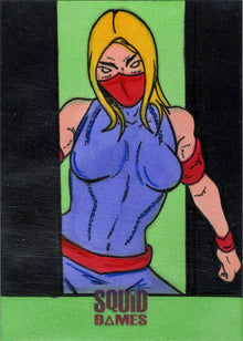 2023 5finity Squid Dames Sketch Card by Rusty Gilligan V1
