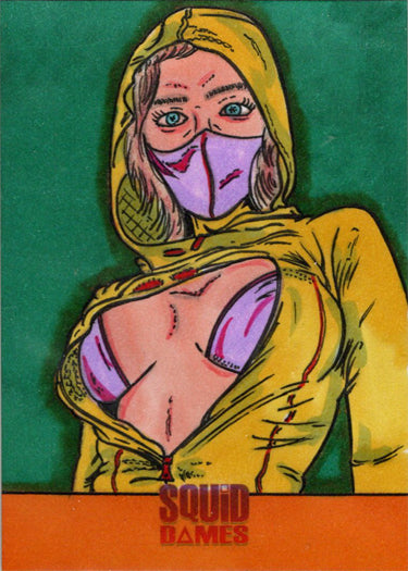 2023 5finity Squid Dames Sketch Card by Rusty Gilligan V2