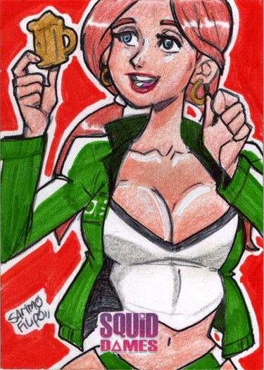 2023 5finity Squid Dames Sketch Card by Sammo Filipo V3
