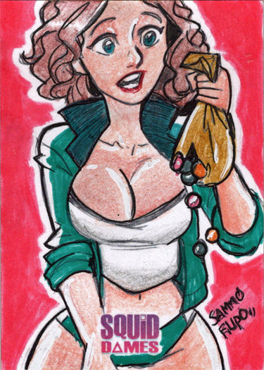 2023 5finity Squid Dames Sketch Card by Sammo Filipo V4