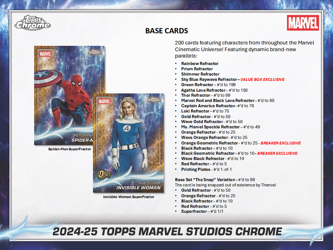2025 Topps Marvel Studios Chrome Hobby Box
