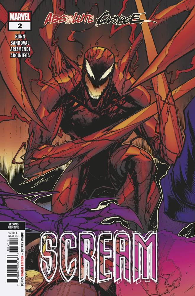 ABSOLUTE CARNAGE SCREAM #2 (OF 3) 2ND PTG SANDOVAL VAR