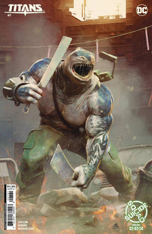 Titans #7 Cover F Bjorn Barends Suicide Squad Kill Arkham Asylum King Shark Card Stock Variant