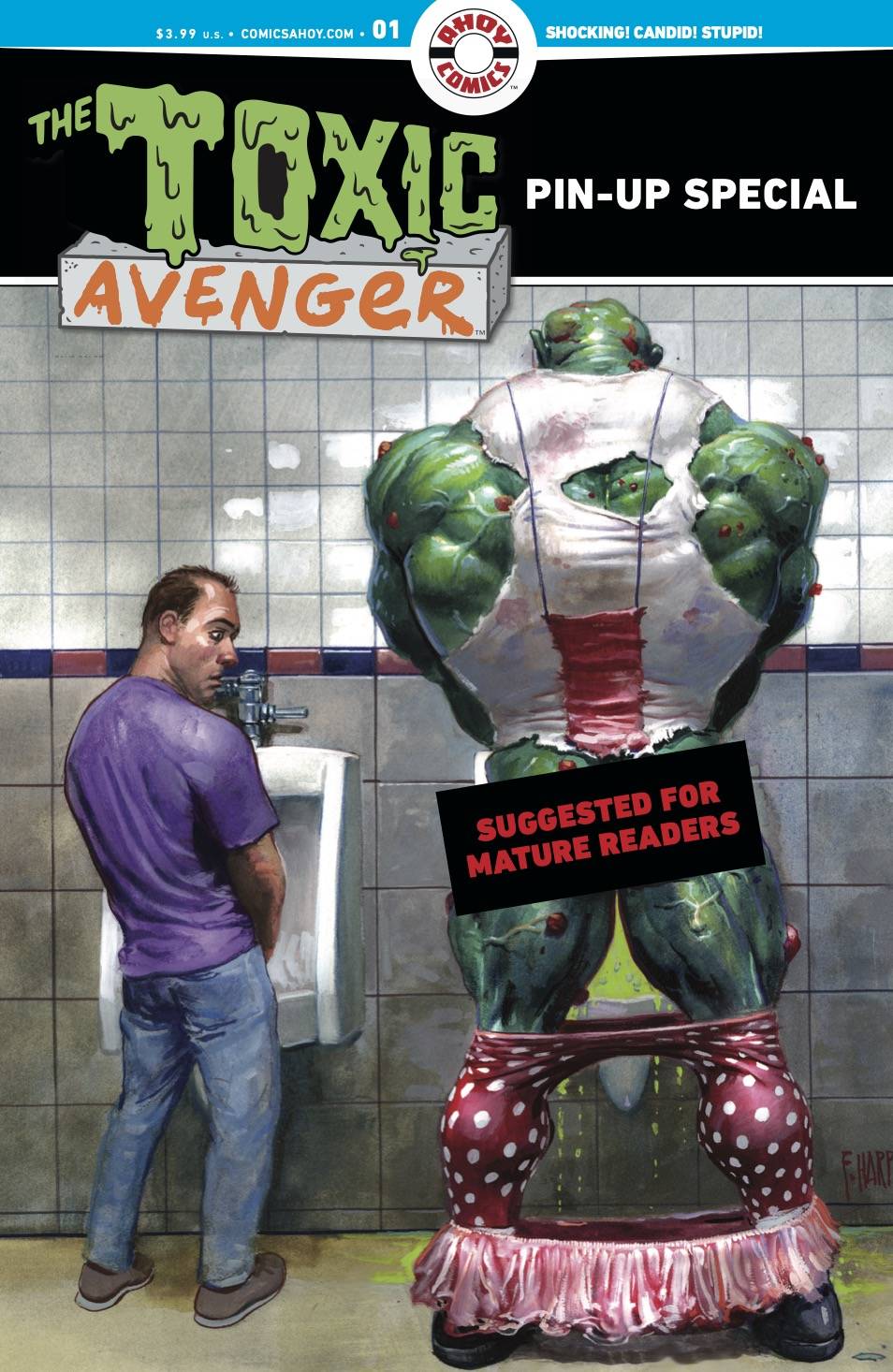 Toxic Avenger Pinup Special #1 (One Shot) Cover B Fred Harper Exclusive Trading Card Variant (Mature)