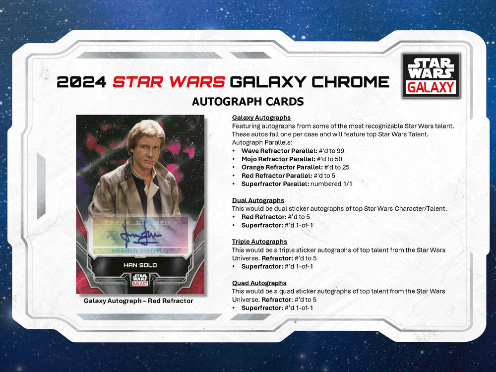 2024 Topps Star Wars Chrome Galaxy Hobby Box ***PRE-ORDER***