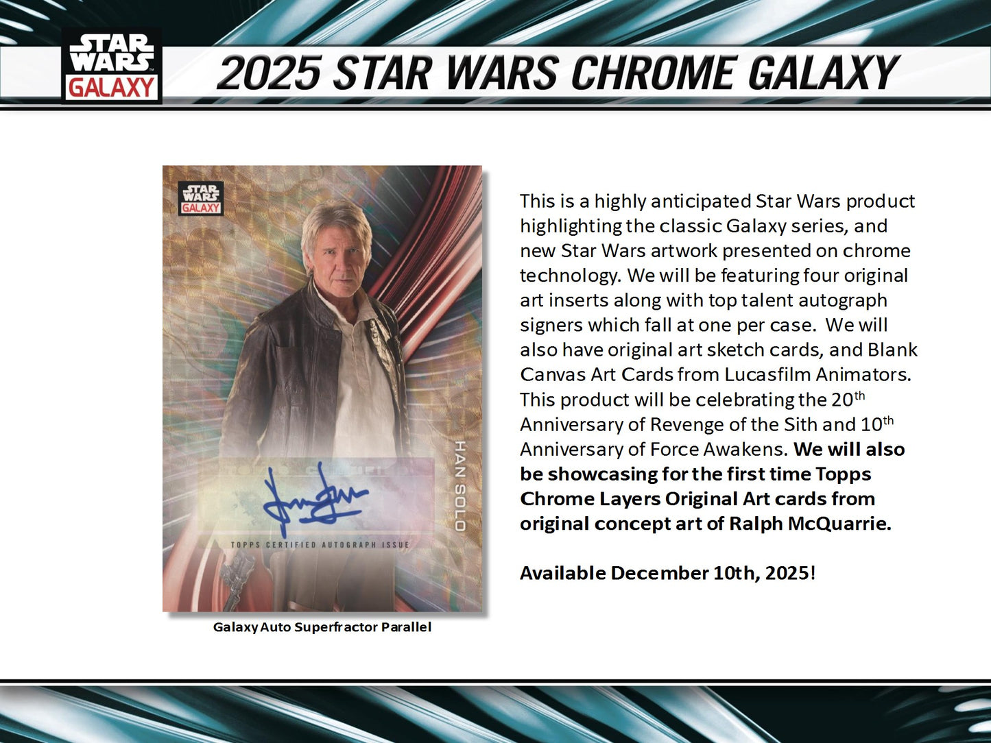 2025 Topps Star Wars Chrome Galaxy Hobby Box