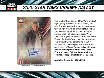 2025 Topps Star Wars Chrome Galaxy Hobby Box