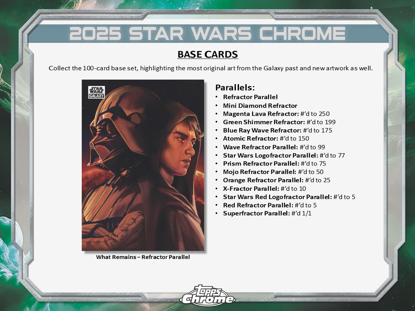 2025 Topps Star Wars Chrome Galaxy Hobby Box
