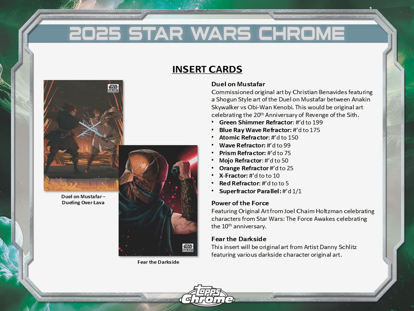2025 Topps Star Wars Chrome Galaxy Hobby Box