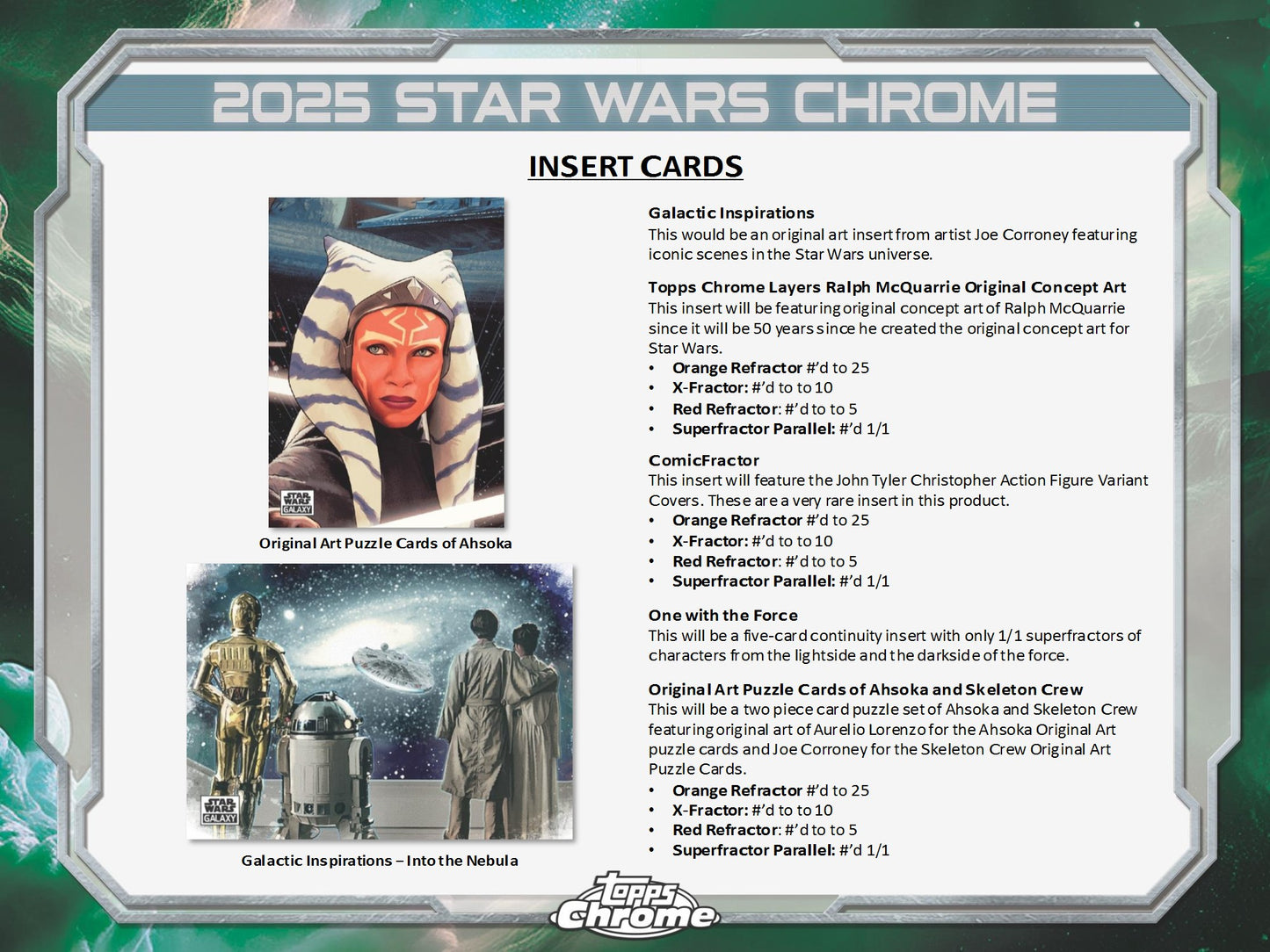 2025 Topps Star Wars Chrome Galaxy Hobby Box