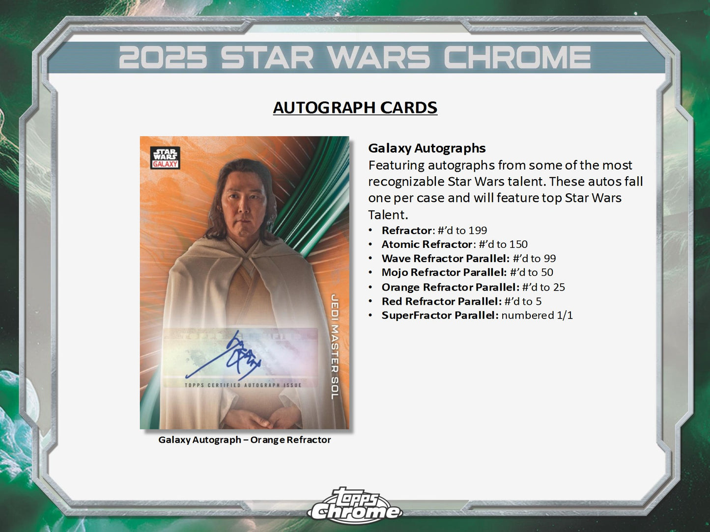 2025 Topps Star Wars Chrome Galaxy Hobby Box