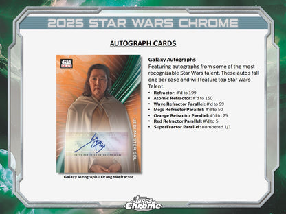 2025 Topps Star Wars Chrome Galaxy Hobby Box