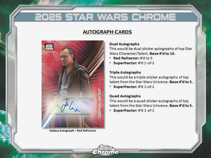 2025 Topps Star Wars Chrome Galaxy Hobby Box