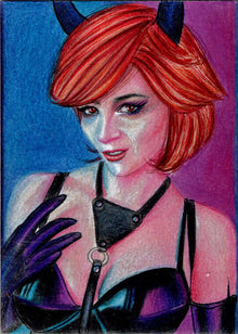 Succubus Sweethearts Sugar Spice 5finity 2023 Sketch Card Elisa M. V2