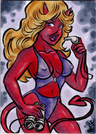 Succubus Sweethearts Sugar Spice 5finity 2023 Sketch Card Erica Hesse V1