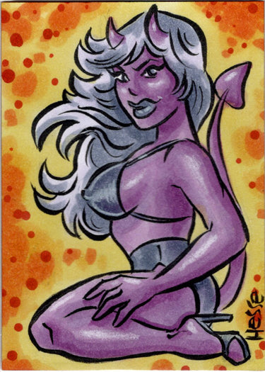 Succubus Sweethearts Sugar Spice 5finity 2023 Sketch Card Erica Hesse V2