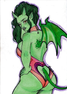 Succubus Sweethearts Sugar Spice 5finity 2023 Sketch Card Grae Sundberg V2