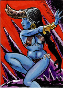 Succubus Sweethearts Sugar Spice 5finity 2023 Sketch Card Kelly Everaert V2