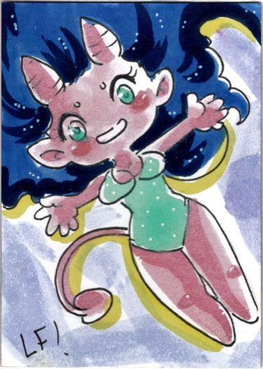 Succubus Sweethearts Sugar Spice 5finity 2023 Sketch Card Lucy Fidelis V3