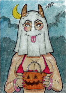 Succubus Sweethearts Sugar Spice 5finity 2023 Sketch Card Paul Maitland V1