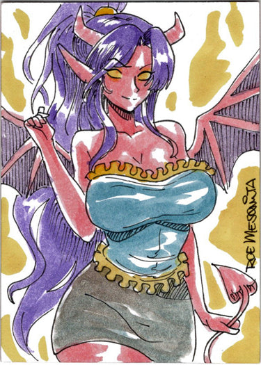 Succubus Sweethearts Sugar Spice 5finity 2023 Sketch Card Roe Mesquita V2