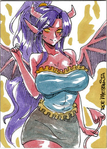 Succubus Sweethearts Sugar Spice 5finity 2023 Sketch Card Roe Mesquita V2