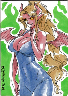Succubus Sweethearts Sugar Spice 5finity 2023 Sketch Card Roe Mesquita V3