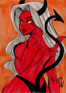 Succubus Sweethearts Sugar Spice 5finity 2023 Sketch Card by Tiffany Peek V2