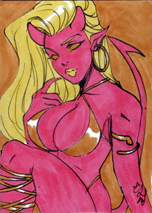 Succubus Sweethearts Sugar Spice 5finity 2023 Sketch Card by Tiffany Peek V3