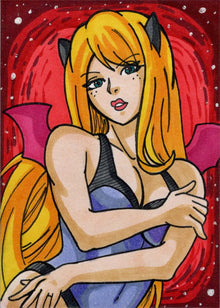 Succubus Sweethearts Sugar Spice 5finity 2023 Sketch Card Andy Bohn
