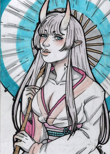 Succubus Sweethearts Sugar Spice 5finity 2023 Sketch Card Grae Sundberg