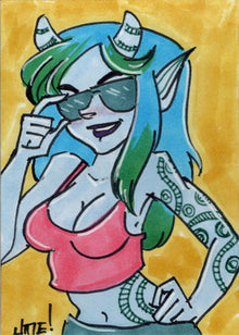 Succubus Sweethearts Sugar Spice 5finity 2023 Sketch Card Jme Foronda