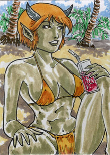 Succubus Sweethearts Sugar Spice 5finity 2023 Sketch Card Limuel Pinzon V3