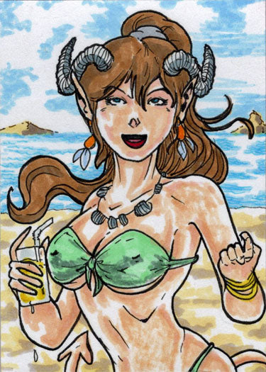 Succubus Sweethearts Sugar Spice 5finity 2023 Sketch Card Limuel Pinzon V2