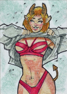 Succubus Sweethearts Sugar Spice 5finity 2023 Sketch Card Paul Maitland V3