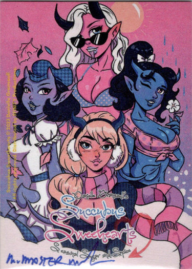 Succubus Sweethearts 5finity 2023 Sketch Card Michael Mastermaker