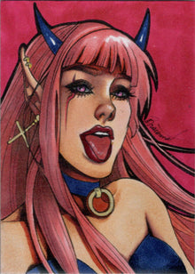 Succubus Sweethearts 5finity 2023 Sketch Card Nathalia Braconnot V2