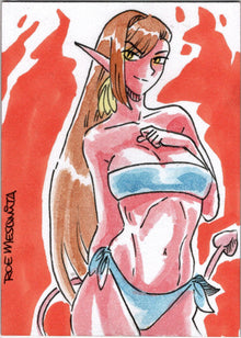 Succubus Sweethearts 5finity 2023 Sketch Card Roe Mesquita V2