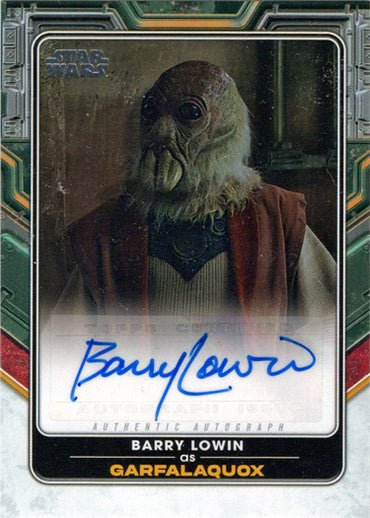 Topps 2022 Star Wars Boba Fett Autograph Card A-BL Barry Lowin