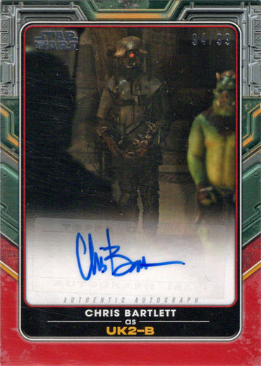 Topps 2022 Star Wars Boba Fett Red Parallel Auto Card A-CB1 Chris Bartlett 94/99