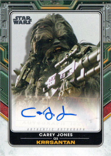 Topps 2022 Star Wars Boba Fett Autograph Card A-CJ Carey Jones