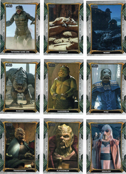 Topps 2022 Star Wars Boba Fett Aliens Creatures Complete Ten Card Set AC1 - AC10