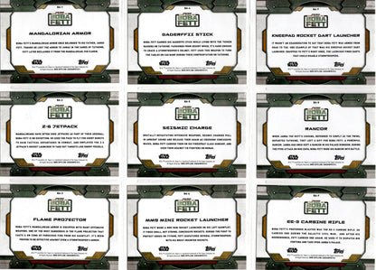 Topps 2022 Star Wars Boba Fett's Arsenal Complete Ten Card Set BA1 - BA10