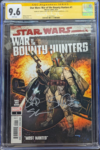 STAR WARS WAR BOUNTY HUNTERS #1 CGC 9.6 Signed by NcNiven and Soule
