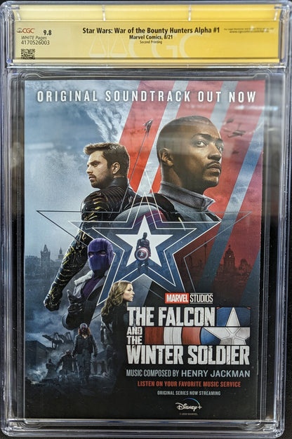 STAR WARS WAR BOUNTY HUNTERS ALPHA #1 2ND PTG CGC 9.8 Signed by NcNiven and Soule