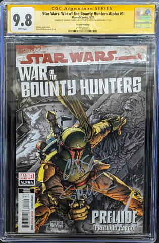 STAR WARS WAR BOUNTY HUNTERS ALPHA #1 2ND PTG CGC 9.8 Signed by NcNiven and Soule