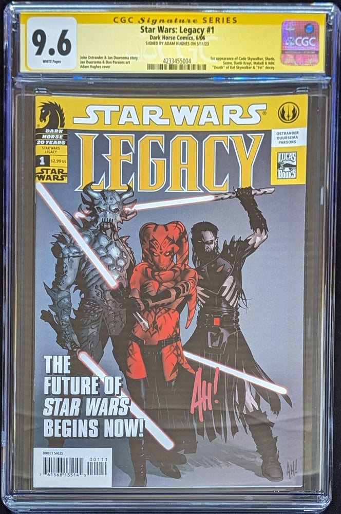 Star Wars Legacy #1 Graded CGC 9.6 Signed by Adam Hughes