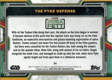 Topps 2022 Star Wars Boba Fett Purple Parallel Card 34 "The Pyke Defense"