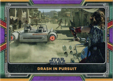 Topps 2022 Star Wars Boba Fett Purple Parallel Card 50 "Drash In Pursuit"